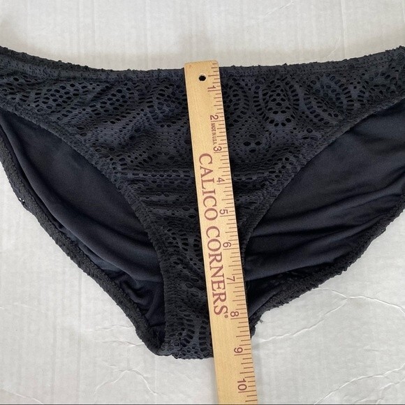 NEW No Boundaries Black Bikini Bottom Lace Overlay Beach Summer Vacation Size XL - Picture 11 of 12